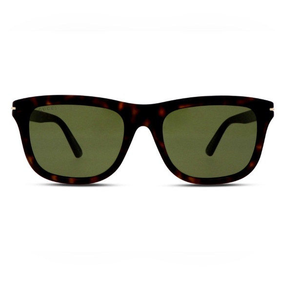 NEW GUCCI SQUARE SUNGLASSES GUCCI GG1444S 002 HAVANA GREEN EYEWEAR - Picture 2 of 3
